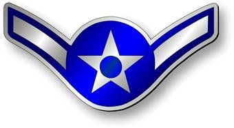 Air Force Wings and Star Patch Color Sticker