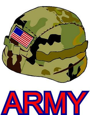 Camo Army Helmet Decal