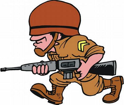 Cartoon Solider Decal Sticker