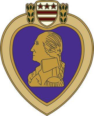 Purple Heart Medallion Design Sticker
