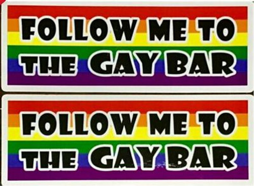 FOLLOW ME TO THE GAY BAR LGBTQ STICKERS SET