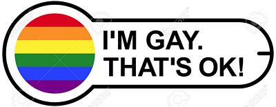 GAY OK Sticker with Gay Pride  Rainbow dick sticker