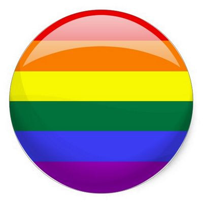 lgbt pride flag button like sticker