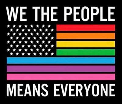 LGBTQ we the people means everyone sticker