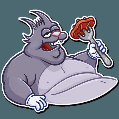 itchy and scratchy funny cartoon sticker 22