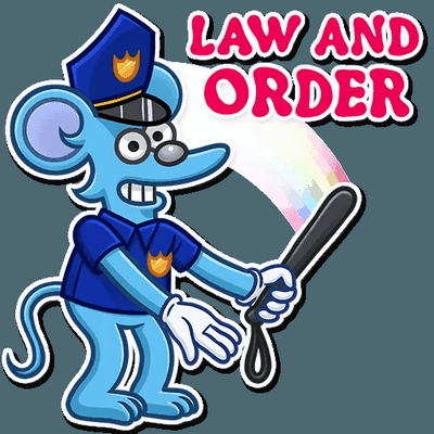 itchy and scratchy funny cartoon sticker 23