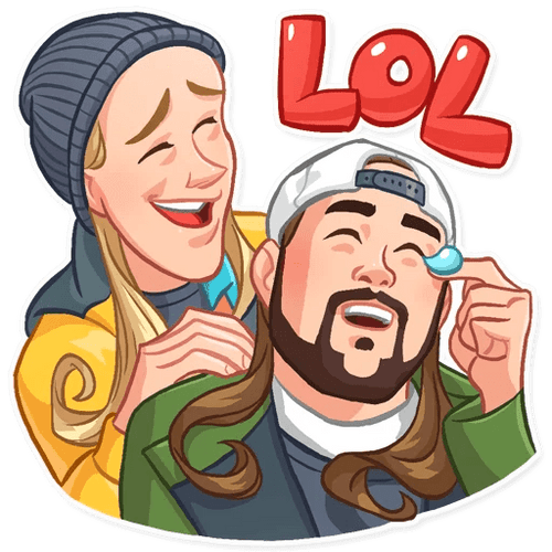 jay and silent bob funny cartoon wall sticker 1