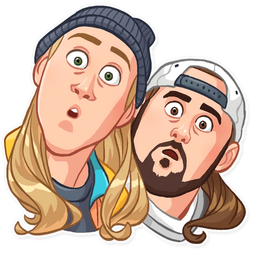 jay and silent bob funny cartoon wall sticker 4