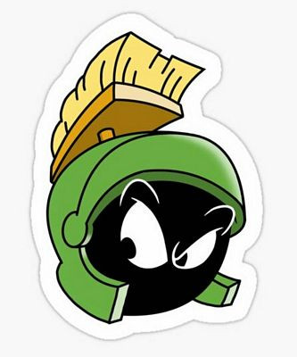 marvin martian evil head sticker