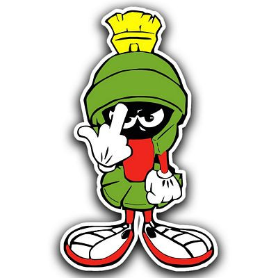 marvin martian FLIP OFF sticker