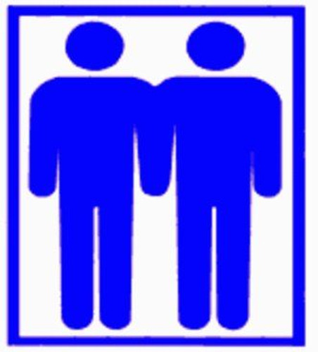 Two Men Holding Hands Car Sticker