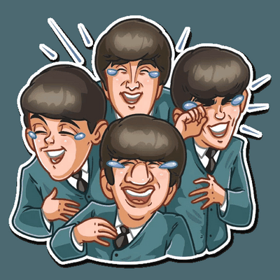 beatles music group sticker 1