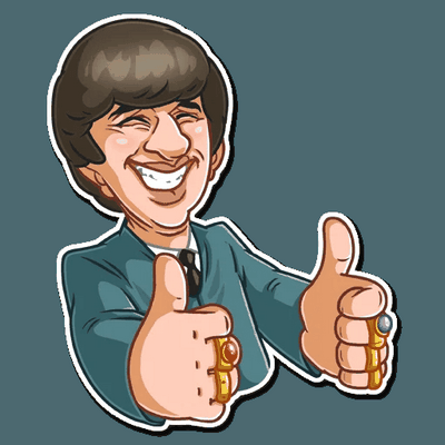 beatles music group sticker 2