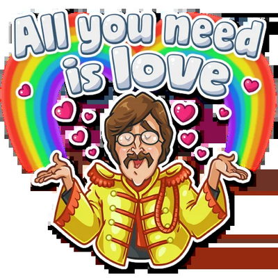 beatles music group sticker 8