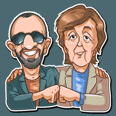beatles music group sticker 23