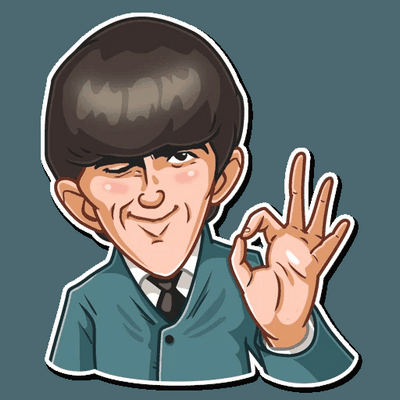 beatles music group sticker 24