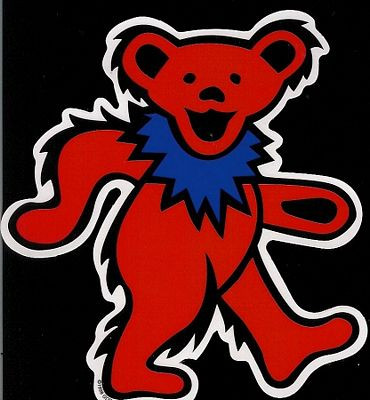 Grateful Dead Red Bear Sticker