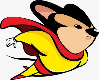 mighty mouse modern sticker