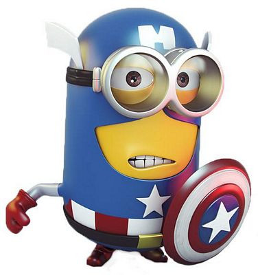 Minion Captian America Sticker