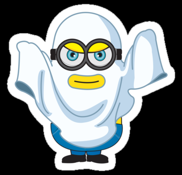 Minion Ghost Sticker
