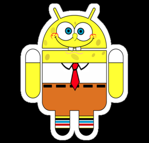 Spongebob Andriod Sticker