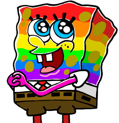 spongebob rainbow sticker 2
