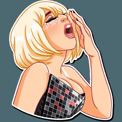 Lady Gaga Band Sticker 28
