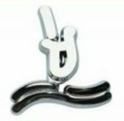 Diving Stick Figure Chrome Emblem
