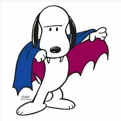 Charlie Brown Peanuts Gang Sticker VAMPIRE SNOOPY