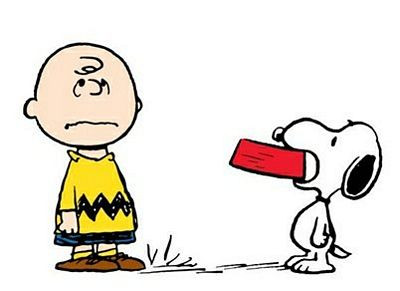 Charlie brown FEED SNOOPY STICKER