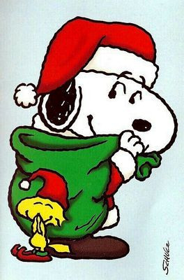 Snoopy Christmas Sticker with woody