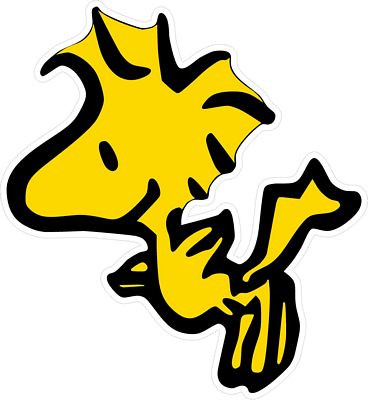Woodstock Flying Peanuts Color Cartoon Sticker