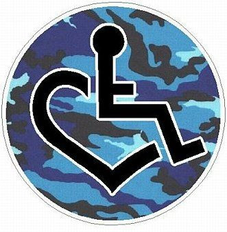 3E LOVE camo blue circular sticker