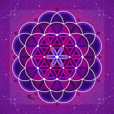 YOGA Flower of Life Color Sticker