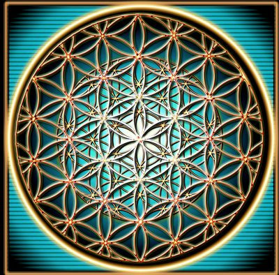 YOGA Flower of Life Color Sticker