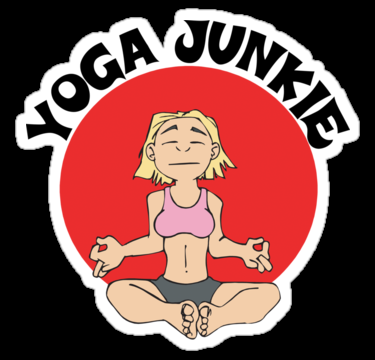 Yoga Junkie Sticker Women