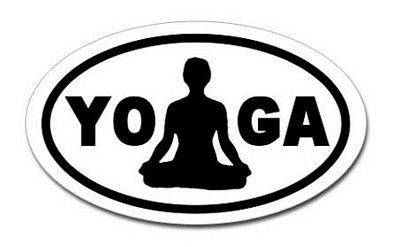 Yoga Lotus Oval Sticker