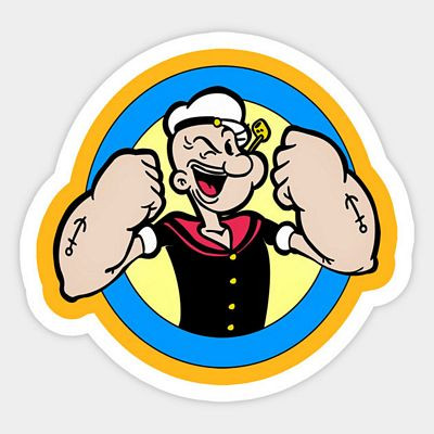 POPEYE ROUND STICKER