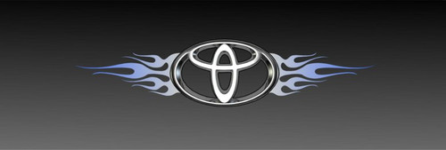 TOYOTA Blue Rear Window Graphic