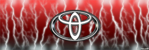TOYOTA Flames Rear Window Graphic