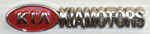 KIA MOTORS Chrome with Red Emblem