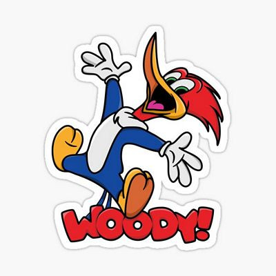 WOODY WOODY FUNNY CARTOON CAR STICKER