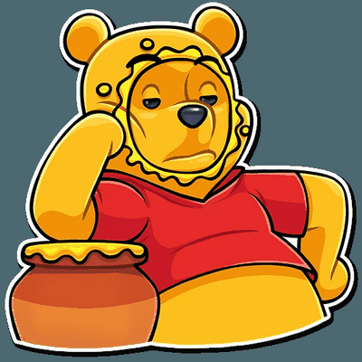 Winnie the Pooh Funny Cartoon Sticker Decal 06