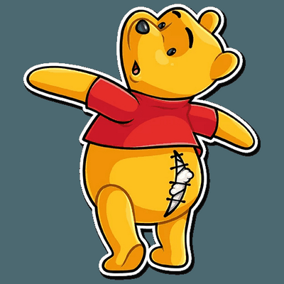 Winnie the Pooh Funny Cartoon Sticker Decal 29