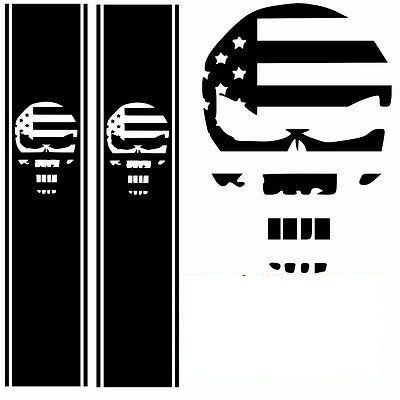 Punisher skull with Flag Truck Bed Combo Kit