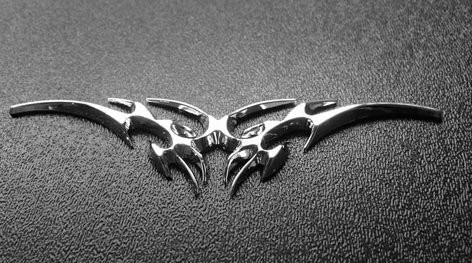 Tribal Design 1 Chrome Emblem