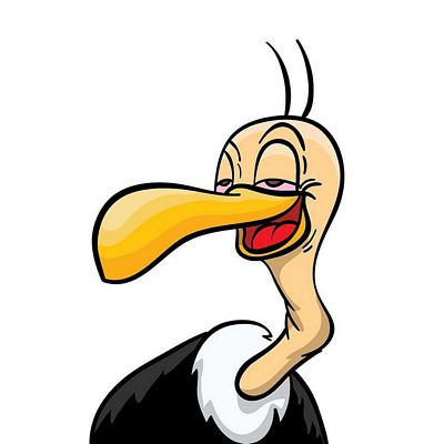 CARTOON BEAKY BUZZARD HEAD WB