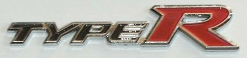 TYPE R Chrome Black and Red Emblem