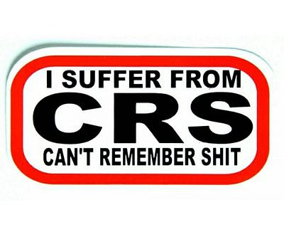 CHS i suffer from crs cant remember shit funny sticker