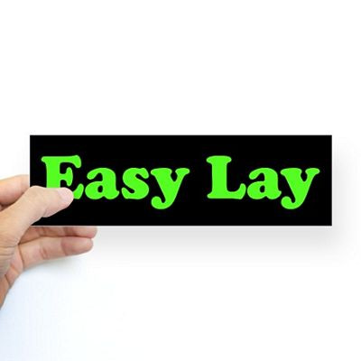 easy lay funny bumper sticker